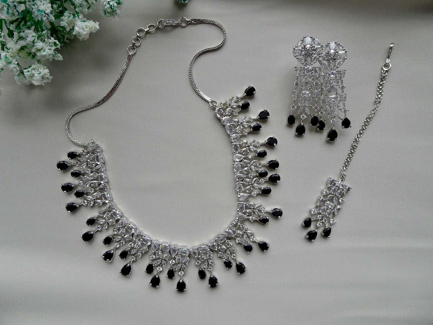 Silver Necklace Set