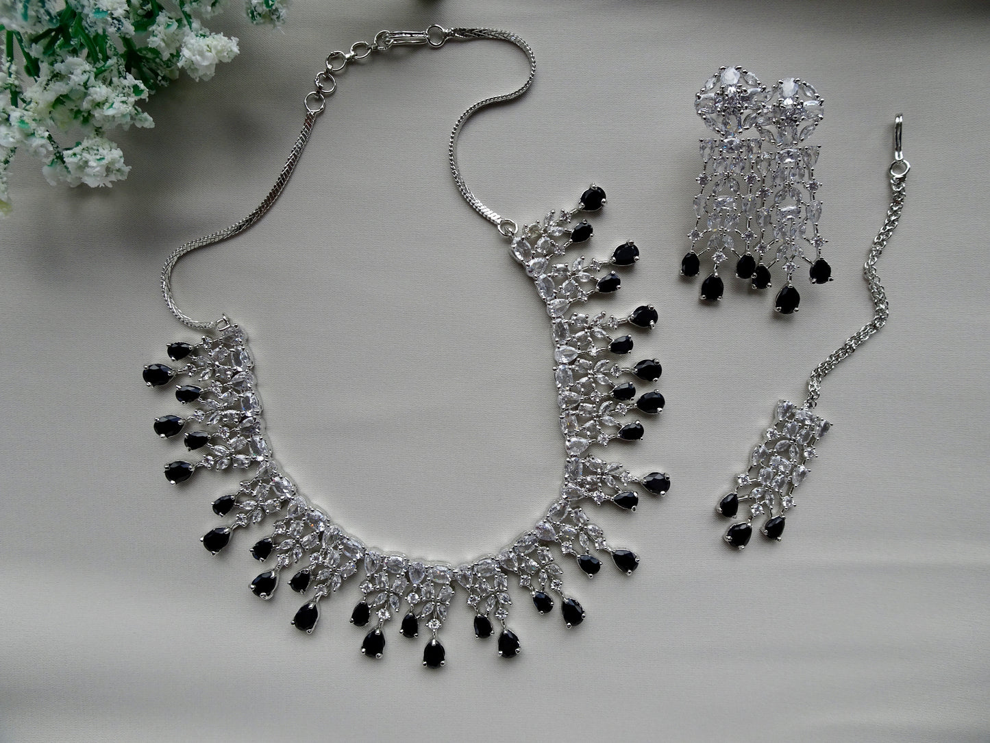 Silver Necklace Set